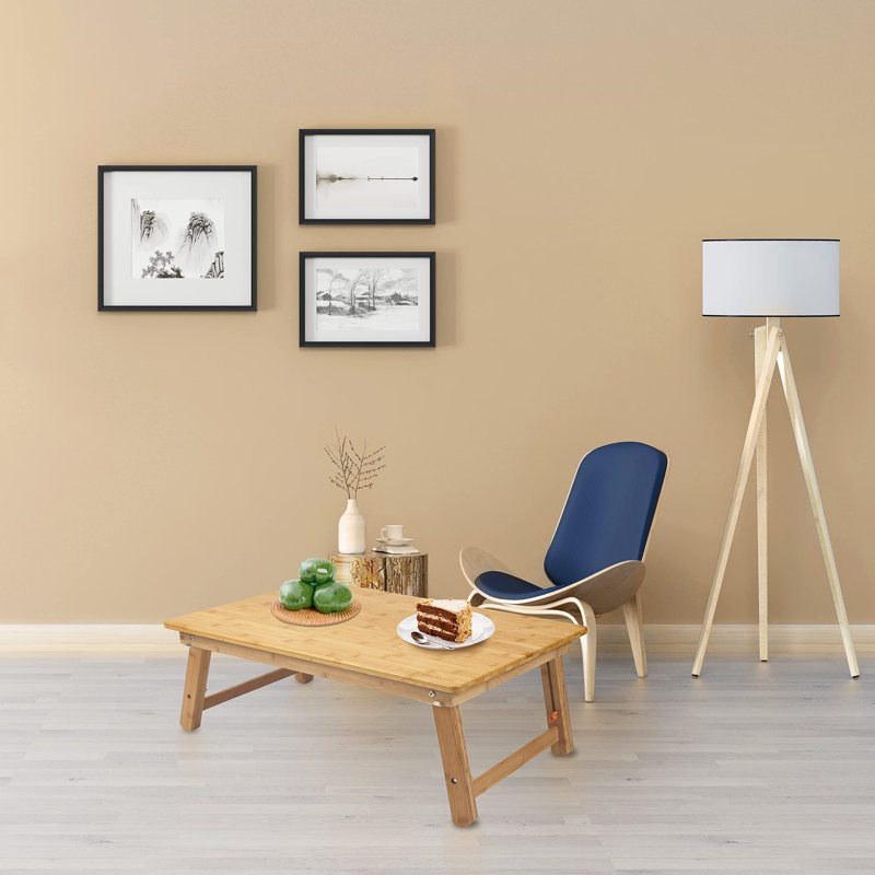 Inbox Zero Large Size Laptop Tray Desk 25.6X17.7In Bamboo Floor